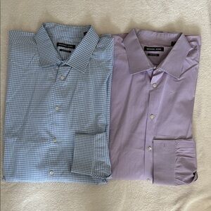 Michael Kors Men's Dress Shirts in Blue and Purple